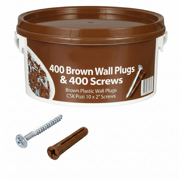 Brown Wall Plugs & Screws Kit | Platinum Enclosures